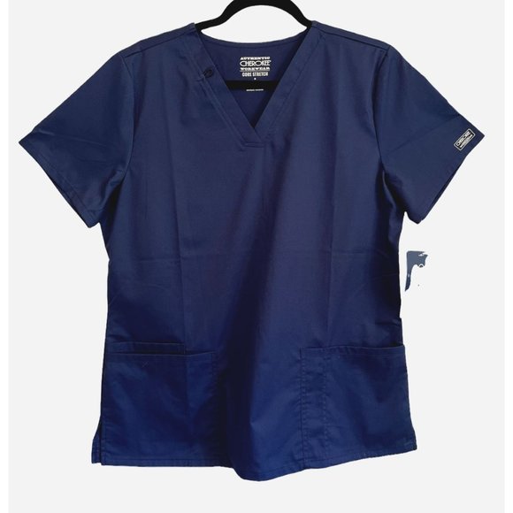 Cherokee Tops - Navy Cherokee Scrubs Workwear Core Stretch V Neck Top